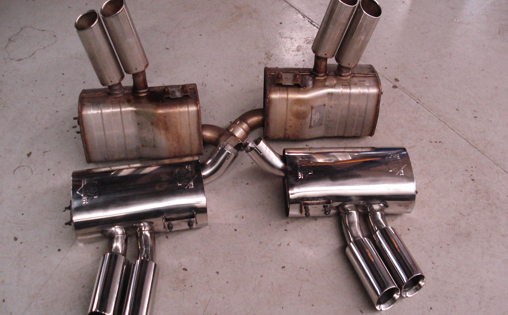 exotic car repair / Maserati - Mille Miglia mufflers and exhaust pipes