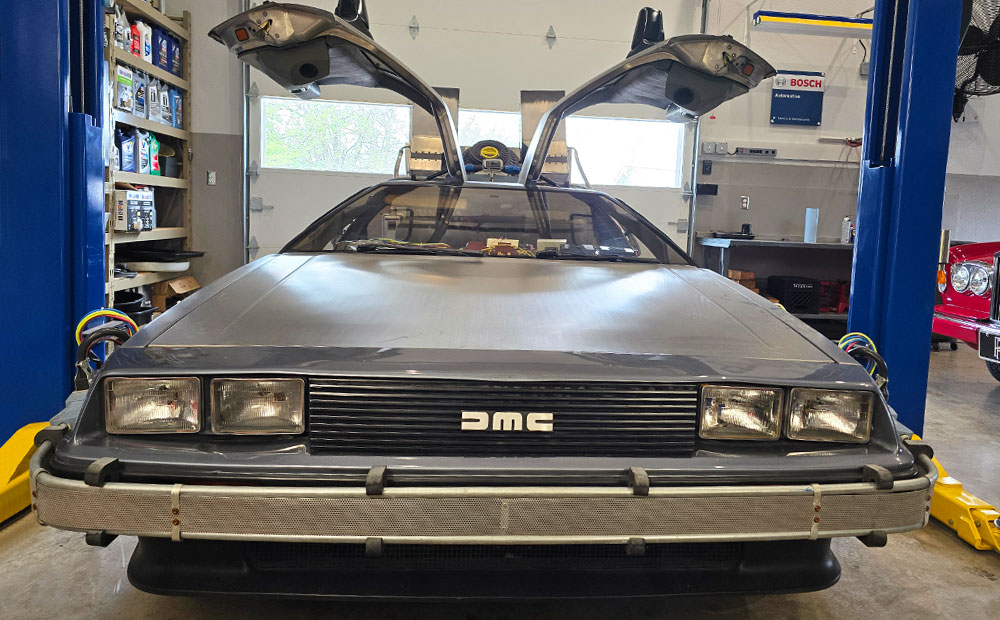 niche car pre-purchase vehicle inspection - delorean dmc-12 time machine