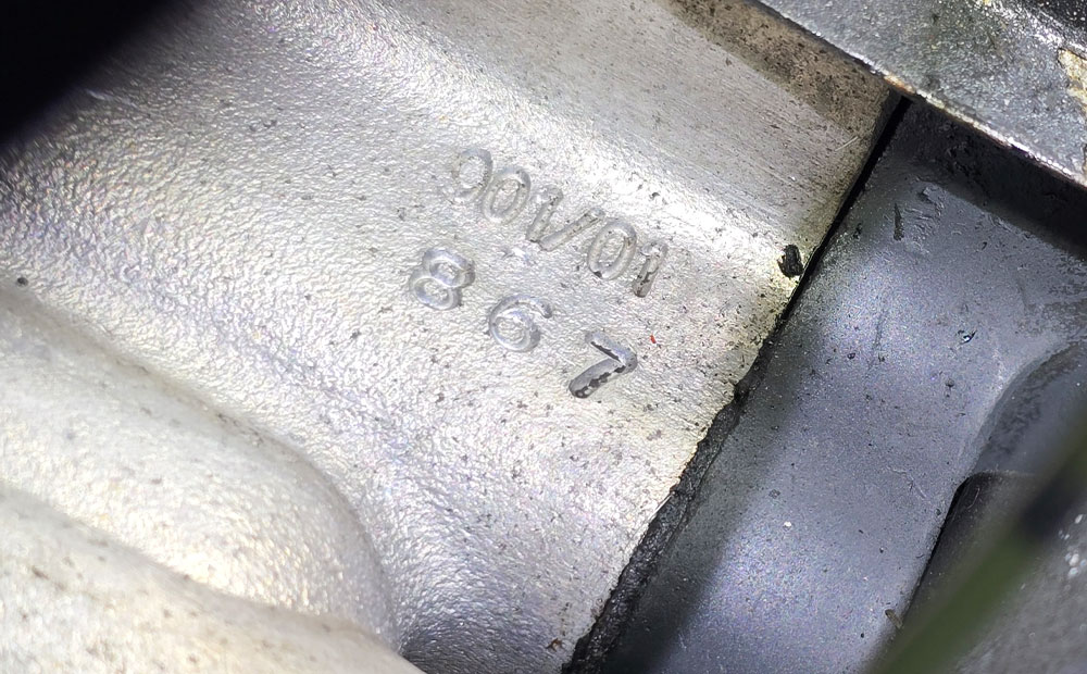 classic porsche pre-purchase inspection- engine stamp