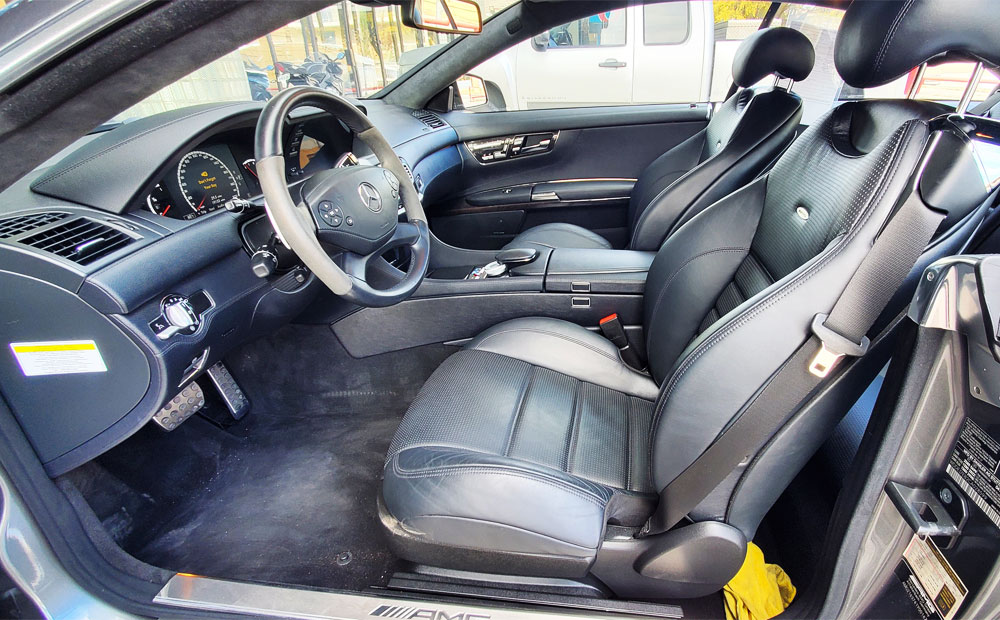 sports car inspection - mercedes sl63amg - interior inspection